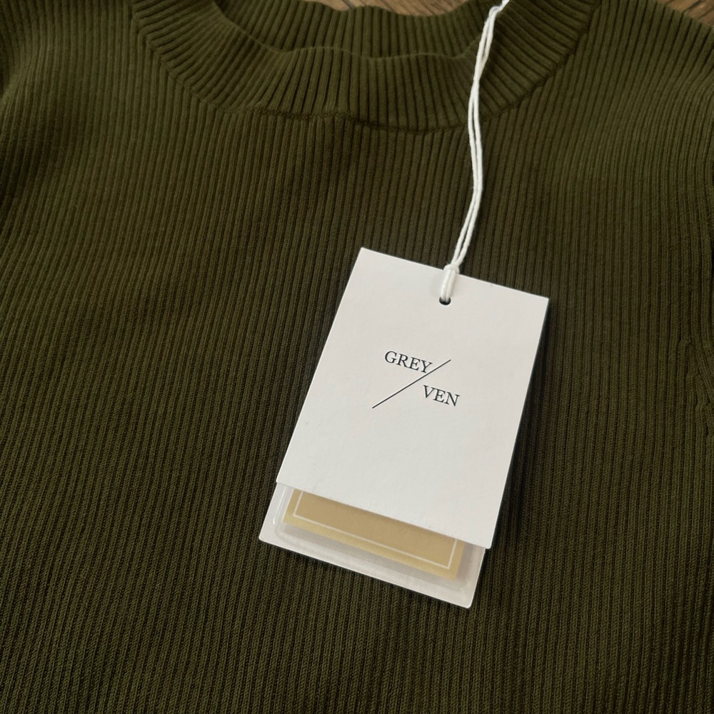 Grey/Ven Long Sleeve Knit Top - Picture 5 of 5